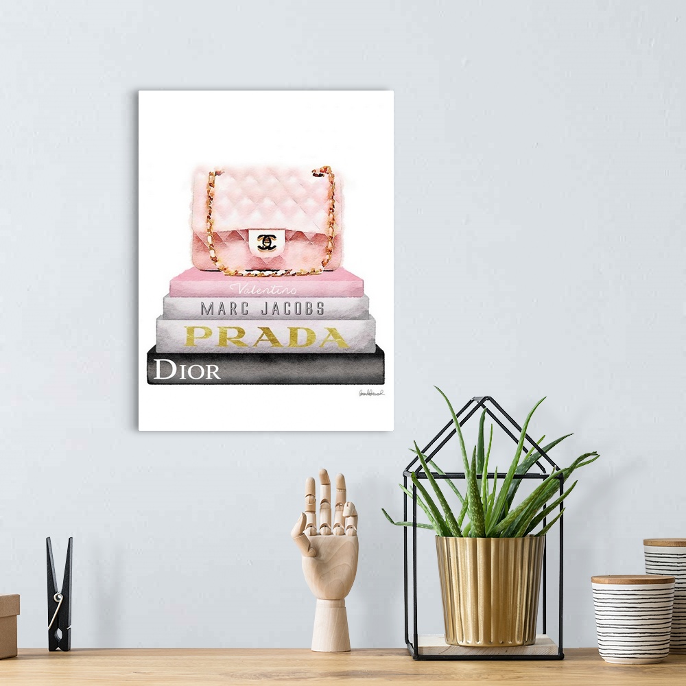 Pink Shopping Bags Art Board Print for Sale by galboukrek