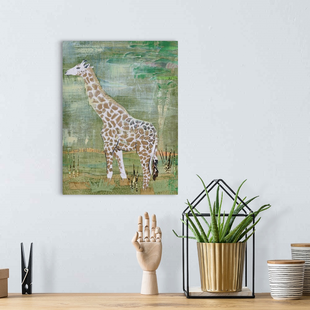 A bohemian room featuring Majestic Giraffe