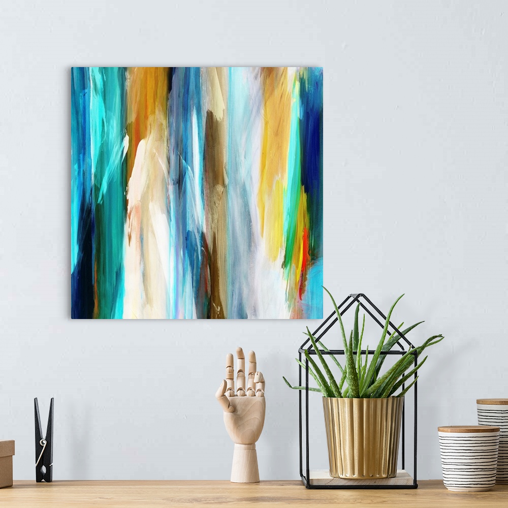 A bohemian room featuring Abstract Blend VI