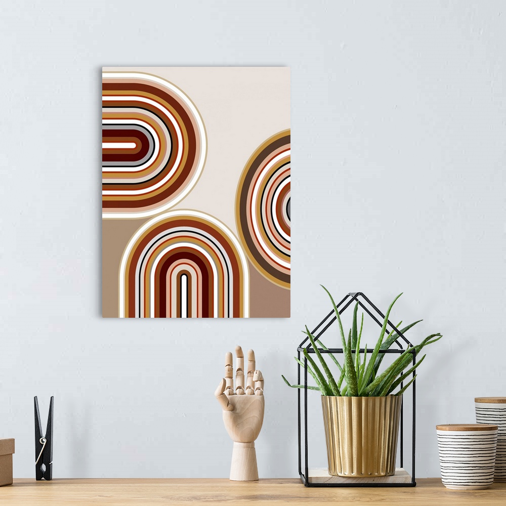 A bohemian room featuring Abstract Brown C