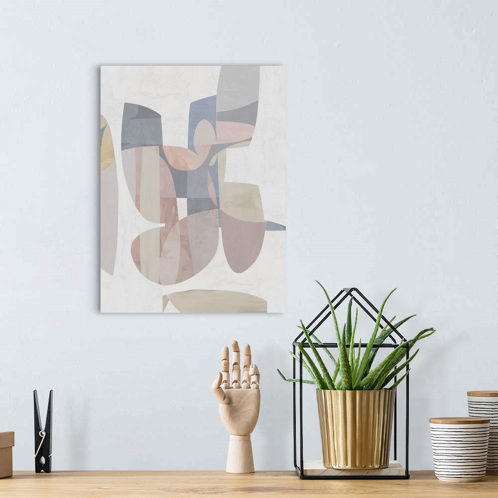 A bohemian room featuring Abstracts Mid Century XVI B
