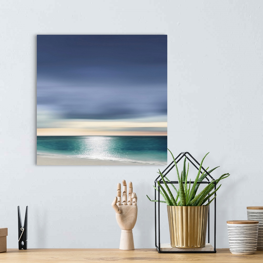 A bohemian room featuring Seascape And Clouds III