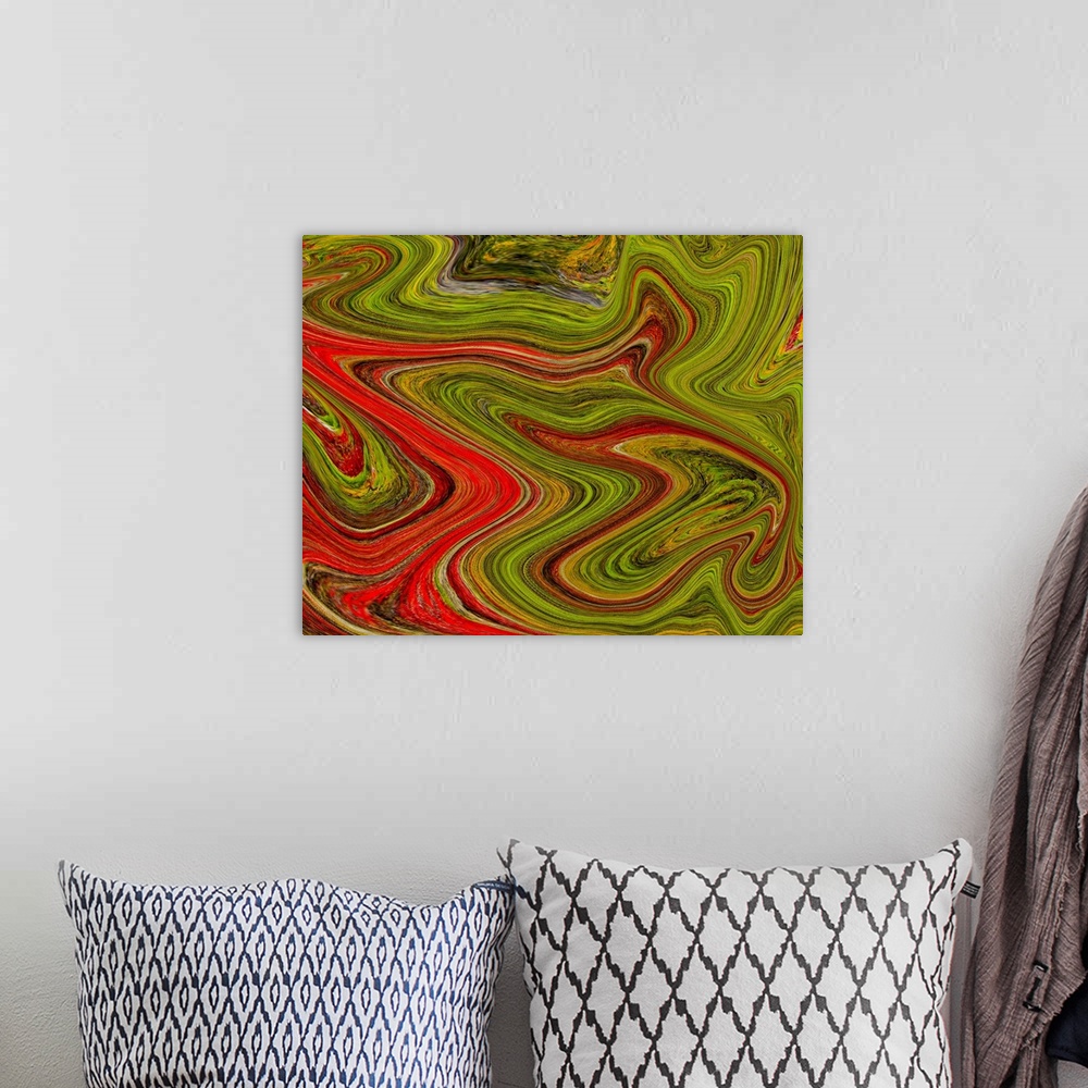 A bohemian room featuring Abstract swirl