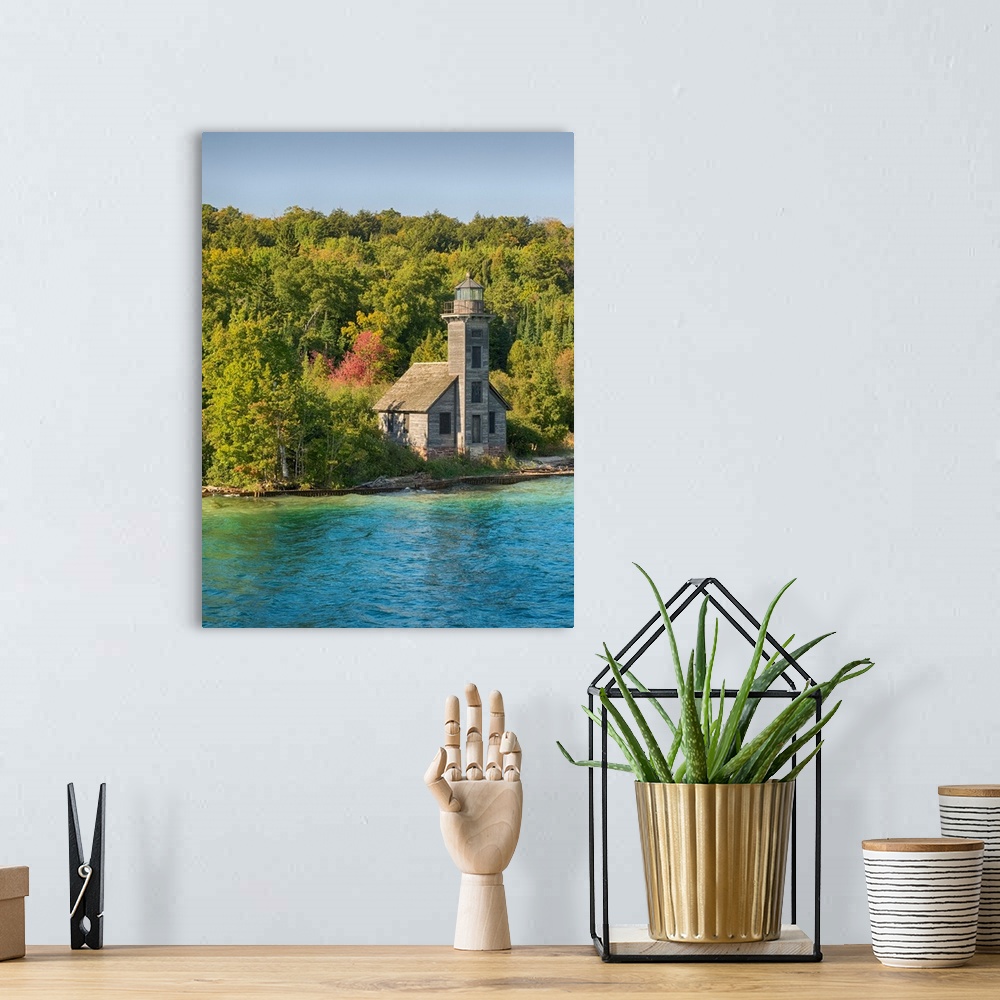 A bohemian room featuring MI, Munising, Grand Island, East Channel Lighthouse