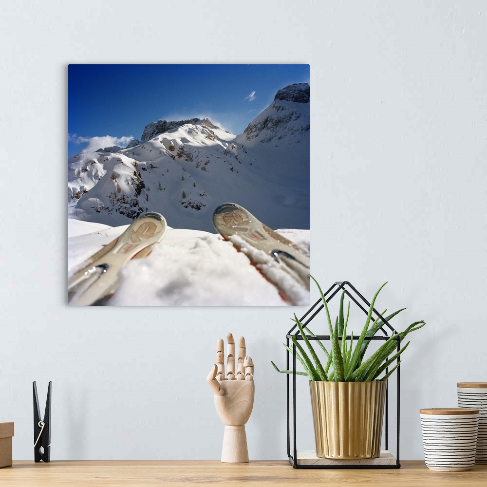A bohemian room featuring Italy, Friuli-Venezia Giulia, Sella Nevea, Winterlandscape in the Mont Canin ski area