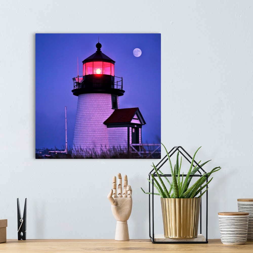 A bohemian room featuring Massachusetts, Nantucket, Brant Point lighthouse