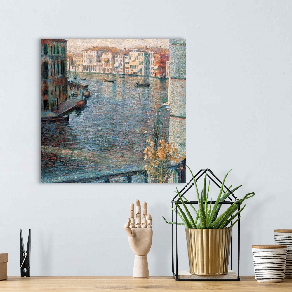 A bohemian room featuring Boccioni Umberto, The Grand Canal in Venice, 1907, 20th Century, oil on canvas, Italy, Veneto, Ve...