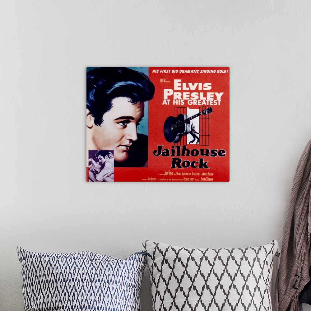 A bohemian room featuring JAILHOUSE ROCK, Elvis Presley, 1957.
