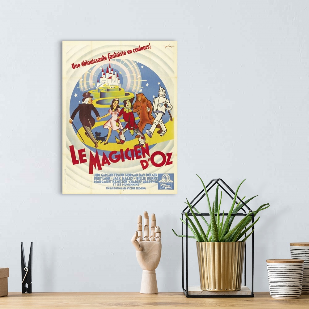 A bohemian room featuring The Wizard Of Oz, (AKA Le Magicien D'Oz), French Poster Art, From Left: Wizard Of Oz, Toto The Do...