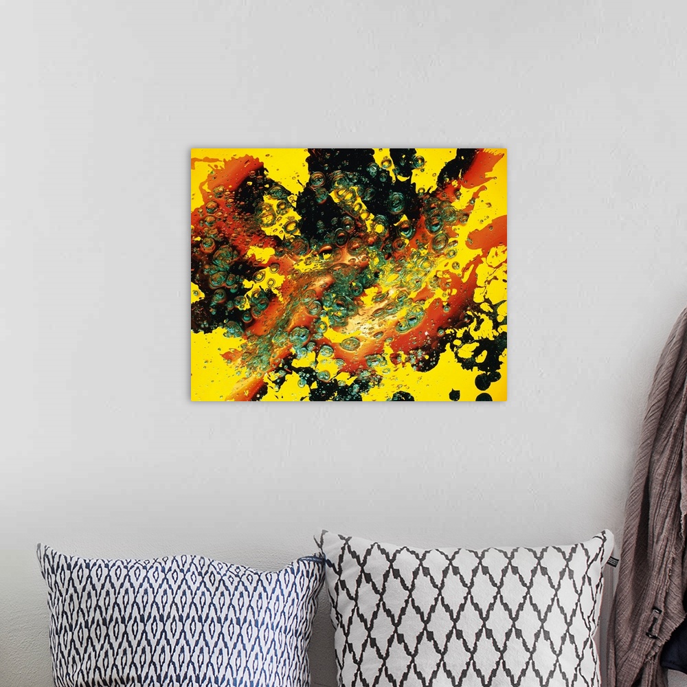 A bohemian room featuring Abstract background, acrylic object