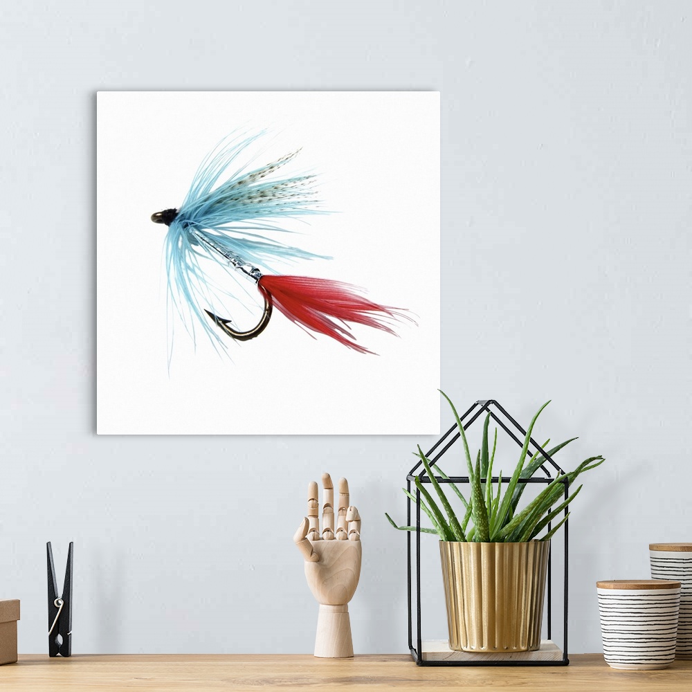Close Up of A Fly Fishing Hook | Large Metal Wall Art Print | Great Big Canvas