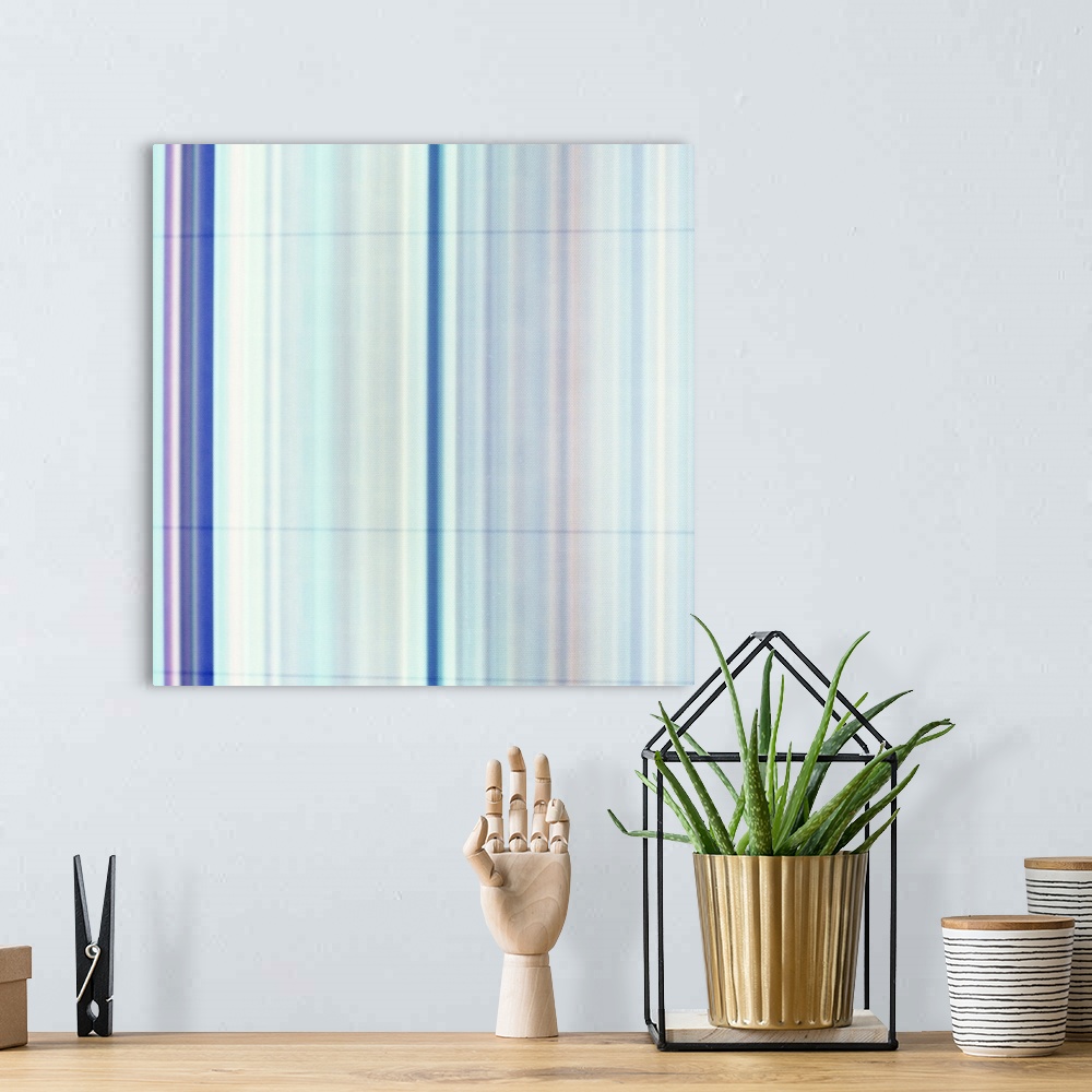 A bohemian room featuring Light Blue Stripe Abstract