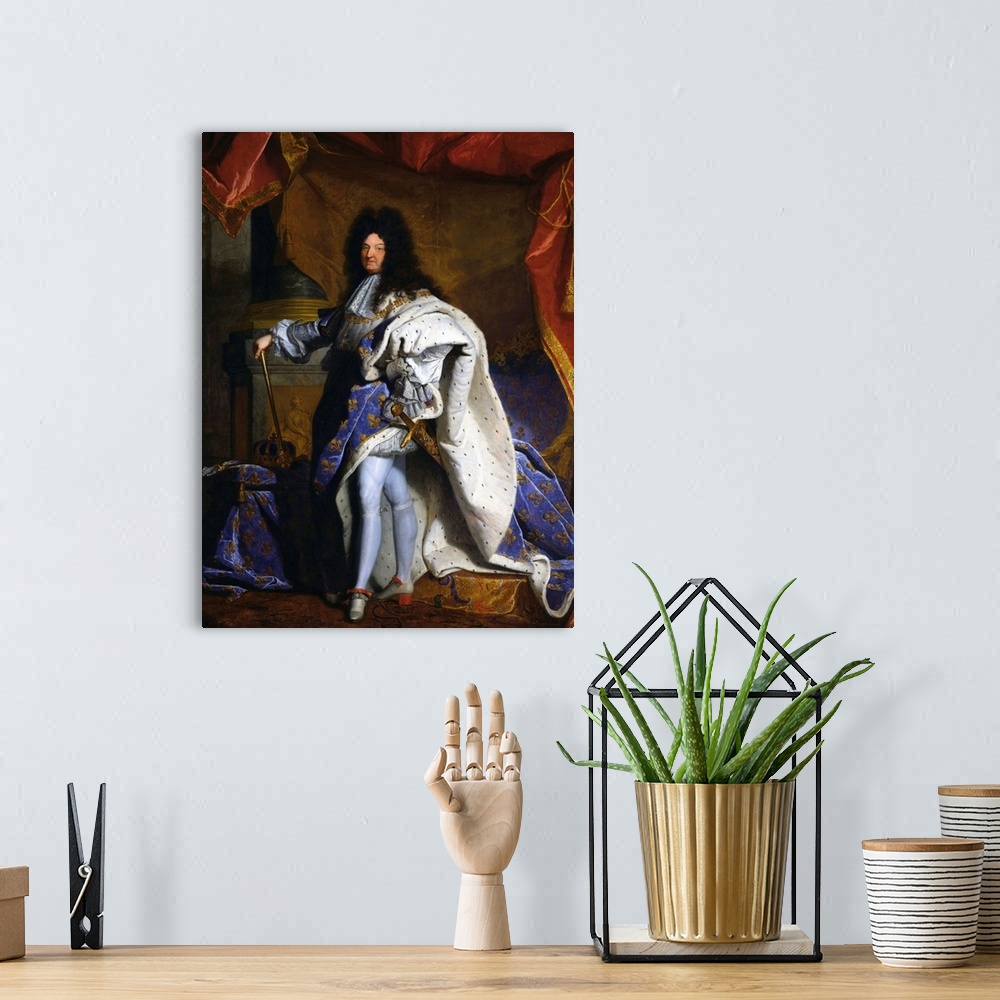 Portrait of Louis XIV, by Hyacinthe Rigaud studio, 1701, French painting  Wall Art, Canvas Prints, Framed Prints, Wall Peels