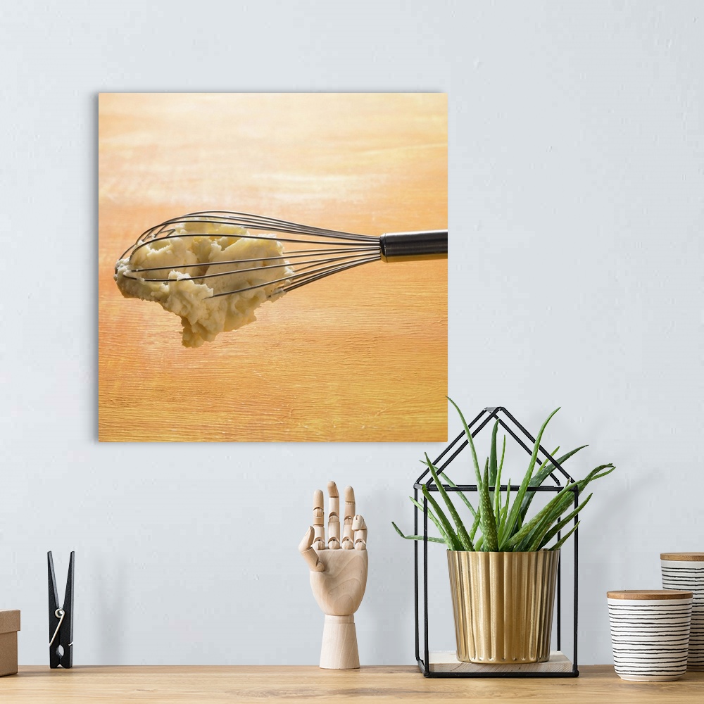 A bohemian room featuring Mashed potato hanging on whisk