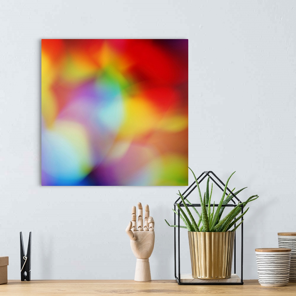 A bohemian room featuring Multicolored Abstract