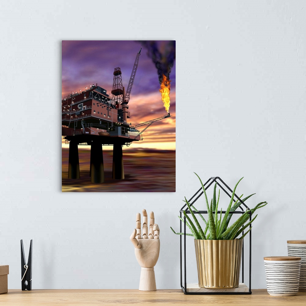 A bohemian room featuring Oil rig