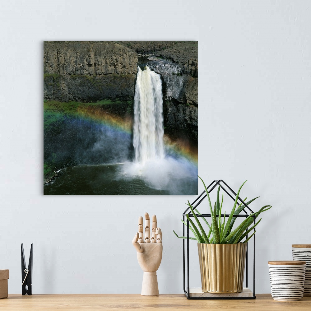 A bohemian room featuring Rainbow Caused By Waterfall