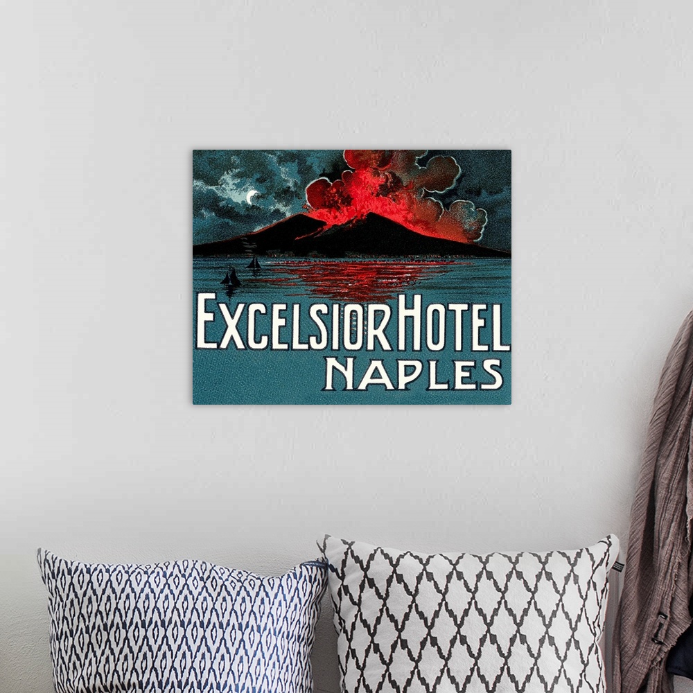A bohemian room featuring Vesuvius, Excelsior Hotel, Naples