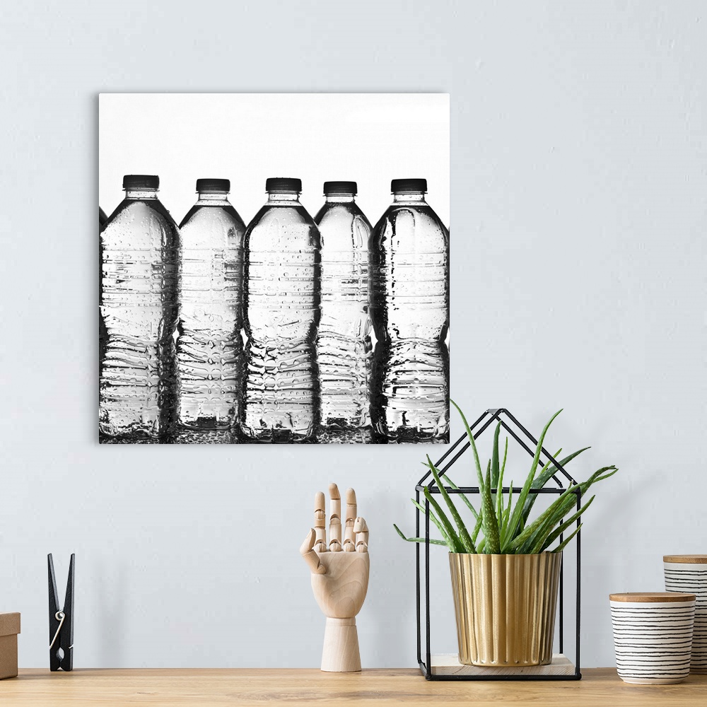 A bohemian room featuring Water bottles in studio
