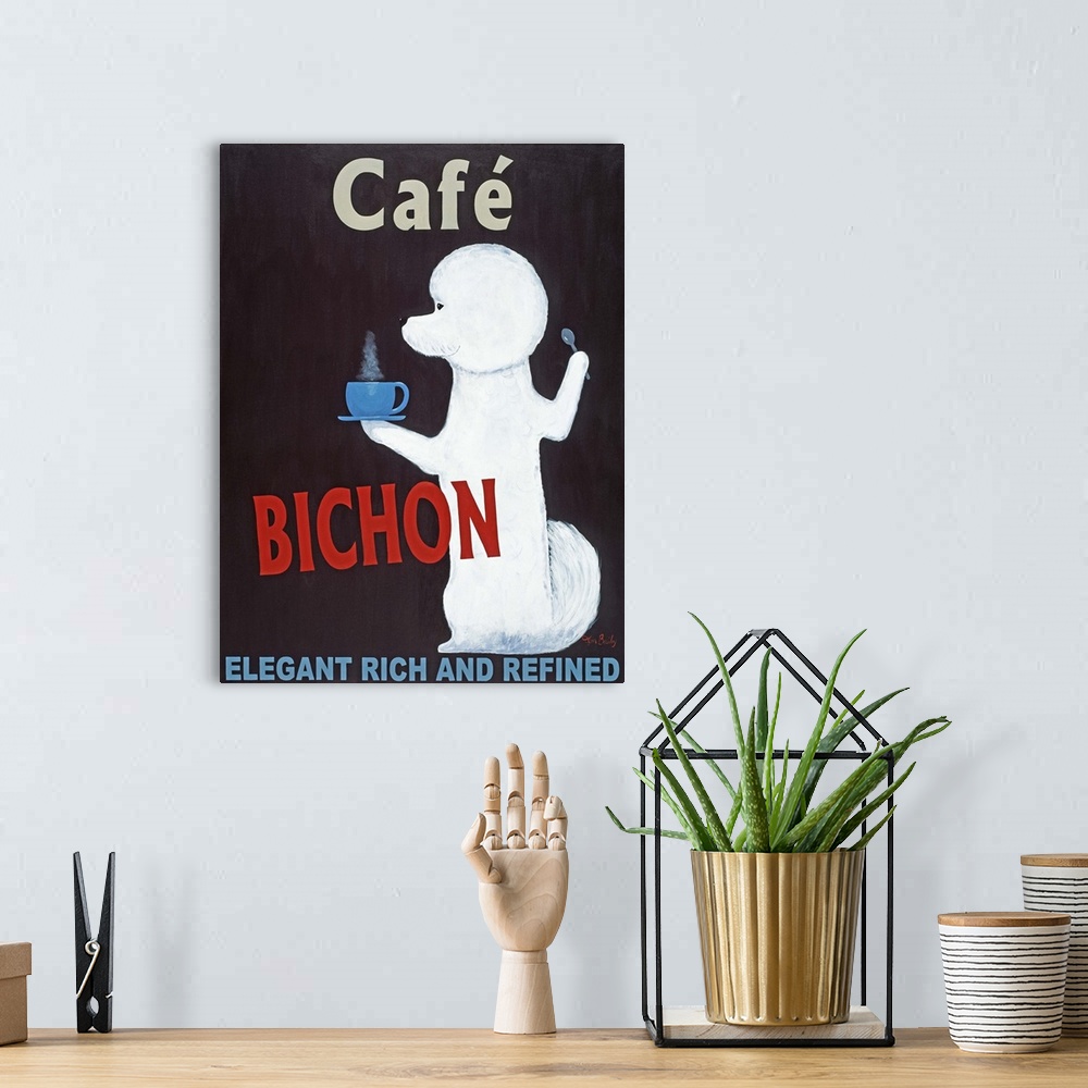 A bohemian room featuring Bichon