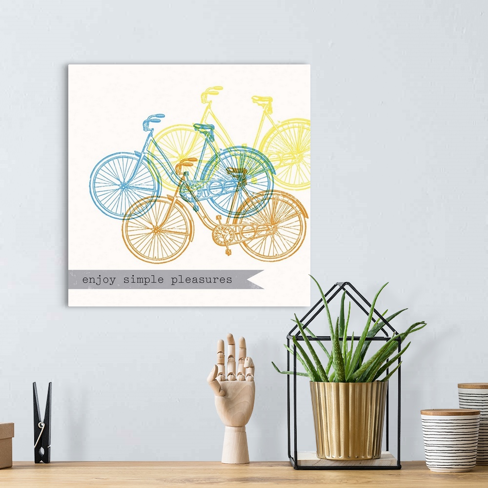 A bohemian room featuring Bikes, Enjoy II