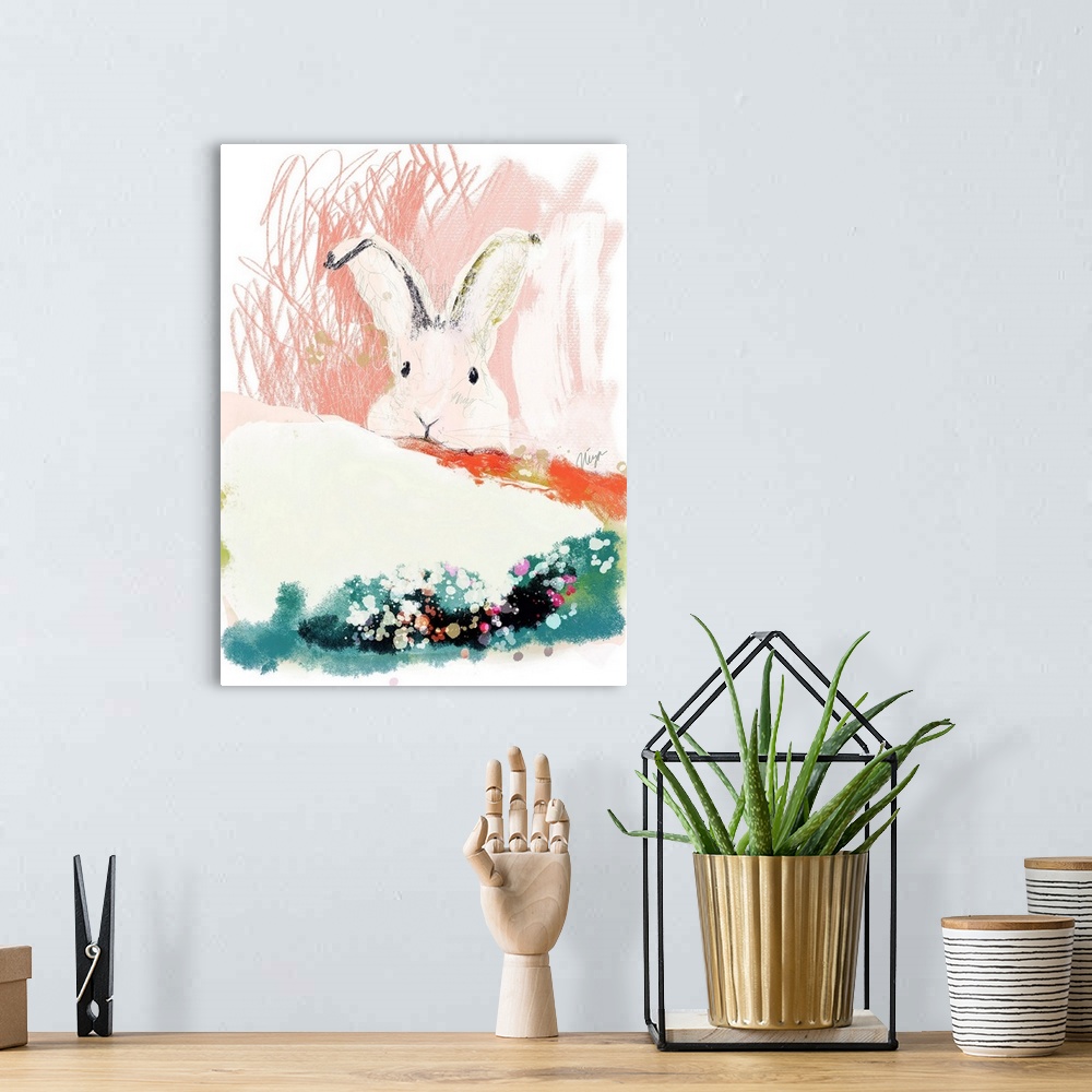 A bohemian room featuring Bunny in the Garden