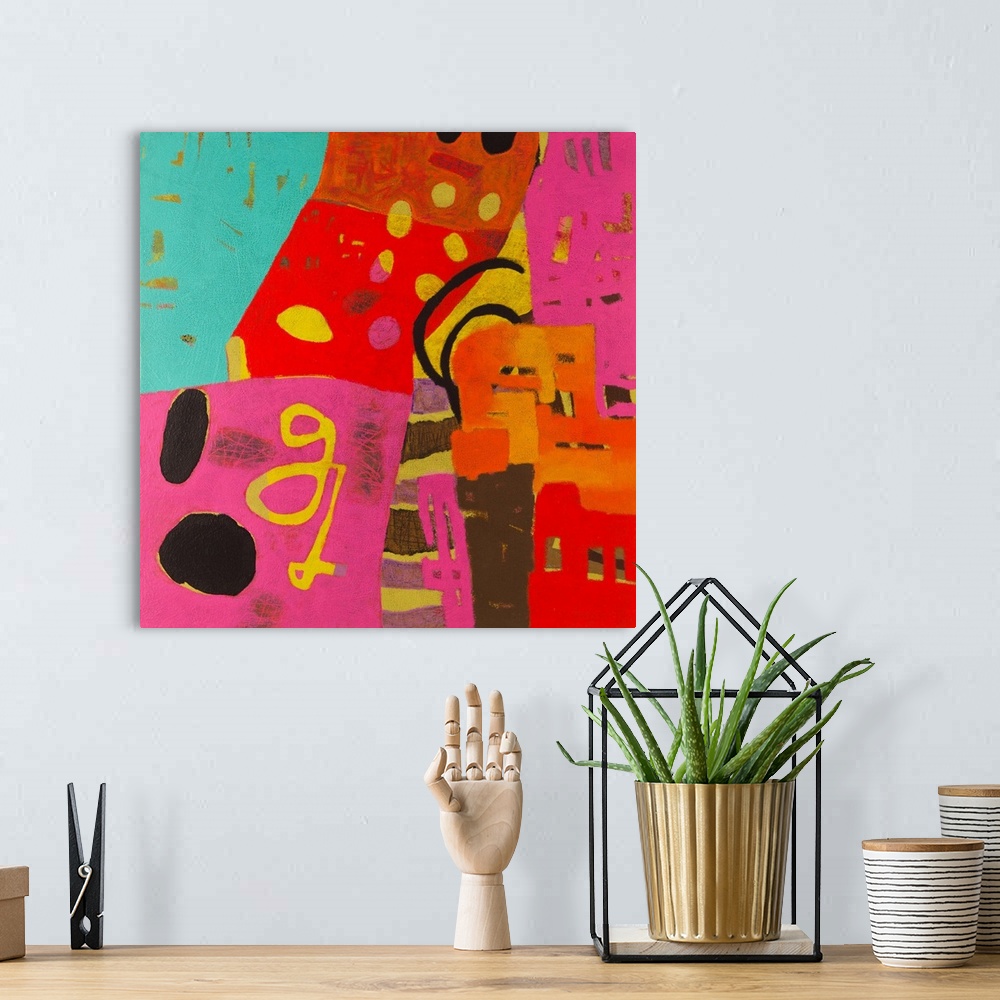 A bohemian room featuring Conversations in the Abstract #23