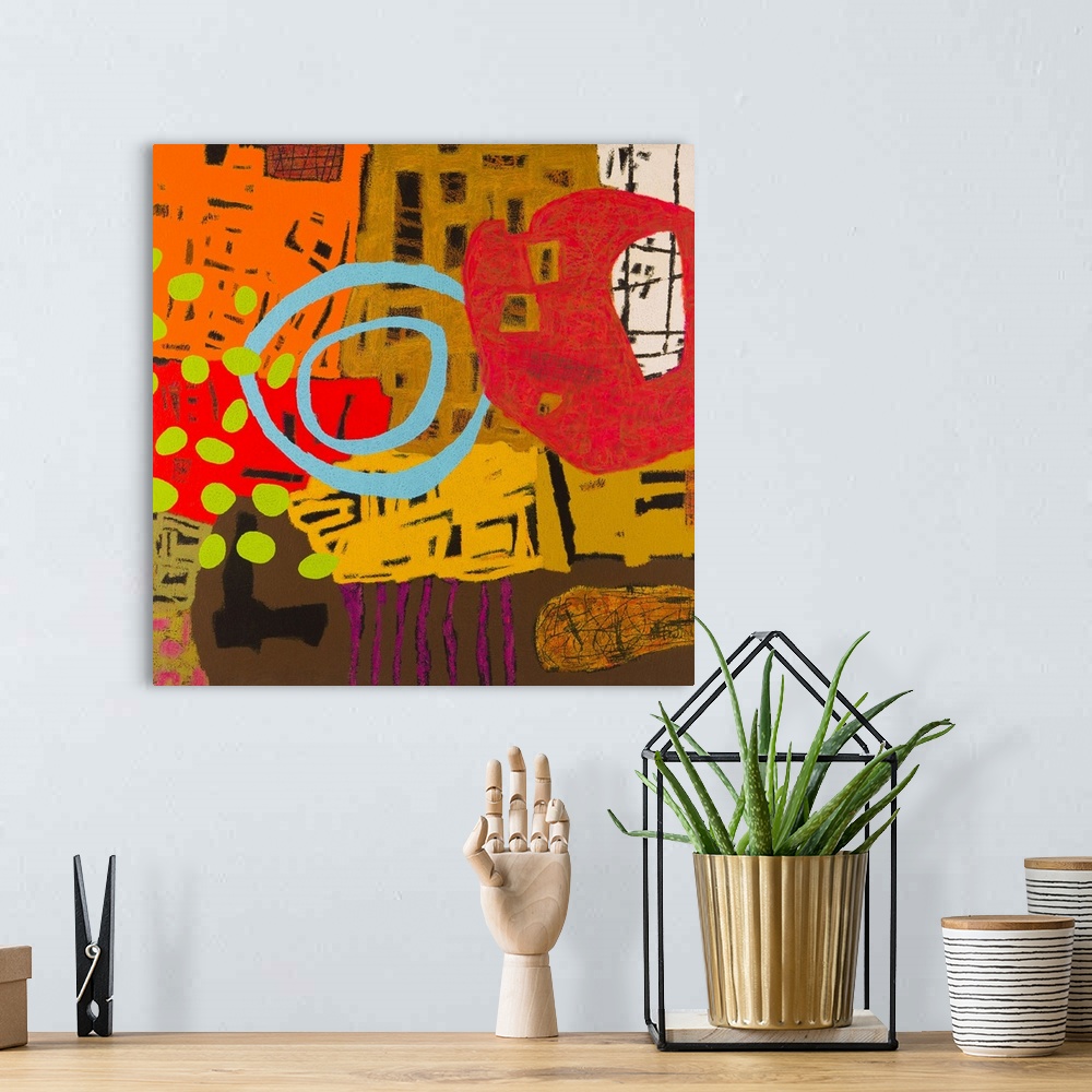A bohemian room featuring Conversations in the Abstract #28