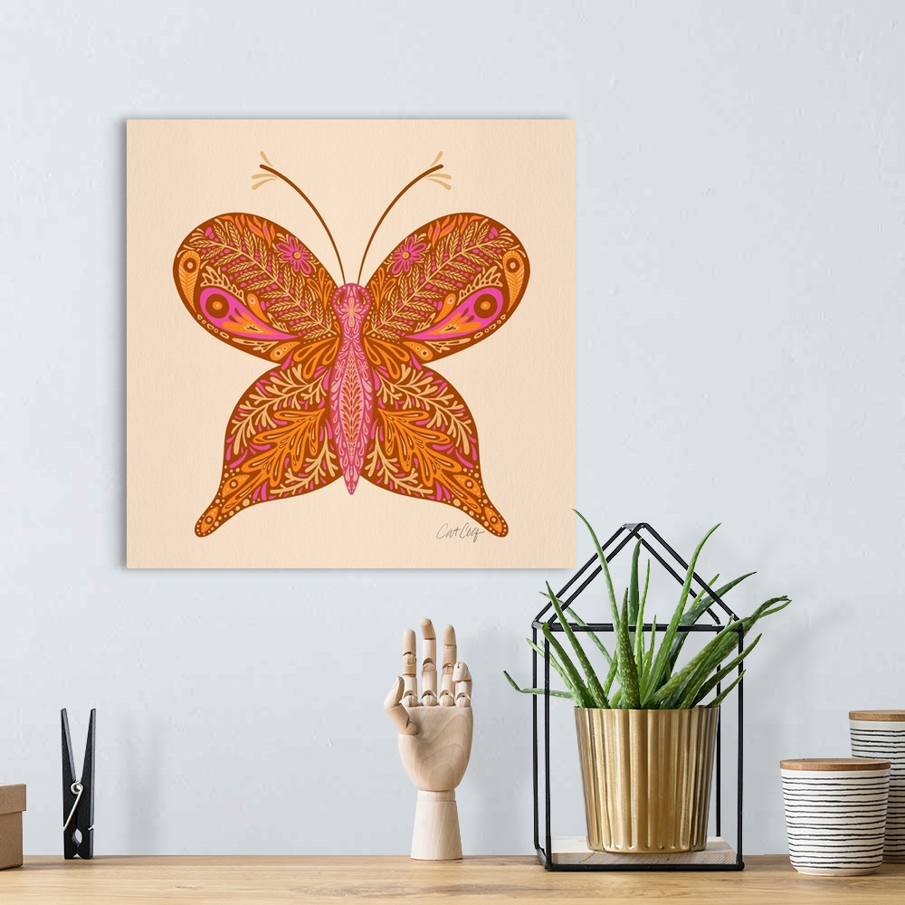 A bohemian room featuring Butterfly Intricacies - Southwest