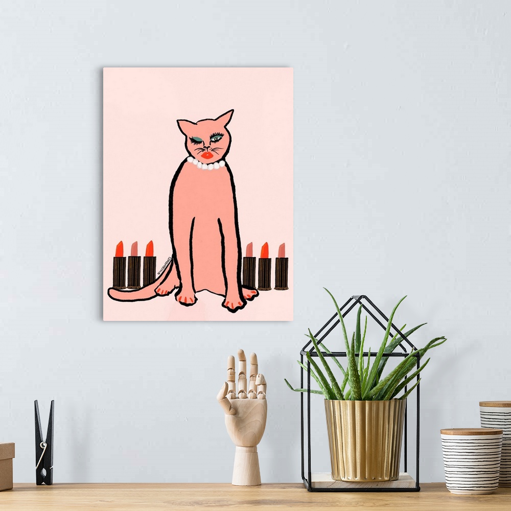 A bohemian room featuring Lipstick Cat