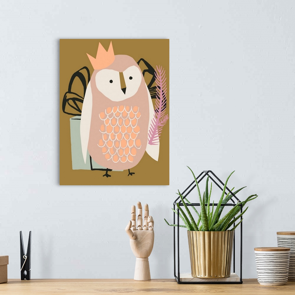 A bohemian room featuring Owl Present