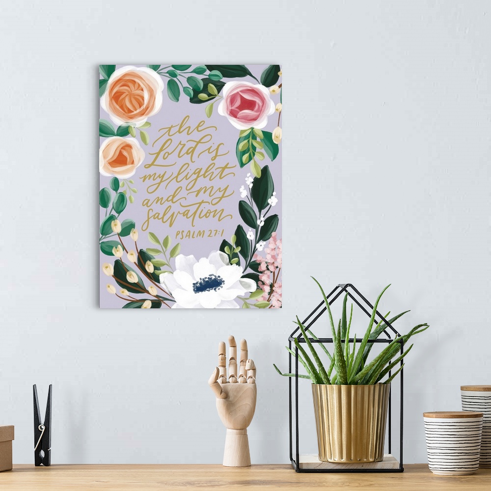 A bohemian room featuring Psalm 27:1