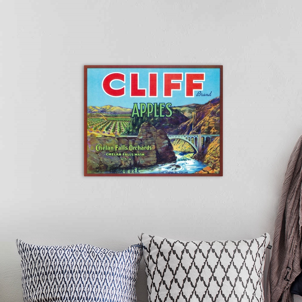 A bohemian room featuring Cliff Apple Label, Chelan Falls, WA