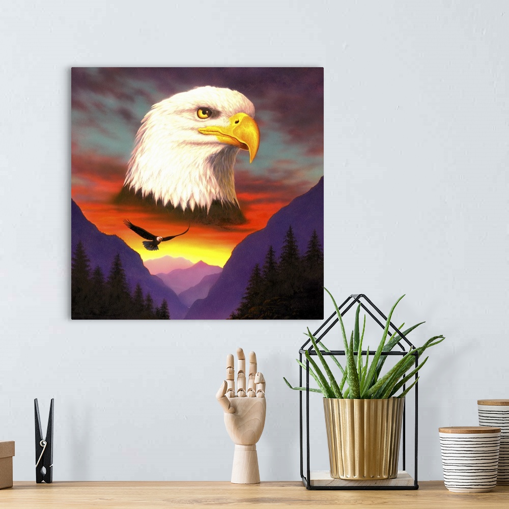 A bohemian room featuring Eagle