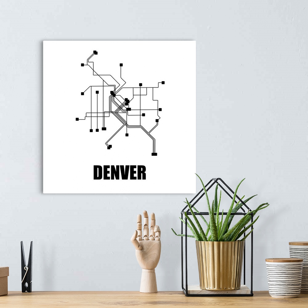 A bohemian room featuring Denver White Subway Map