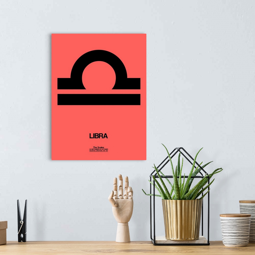 A bohemian room featuring Minimalist artwork of the astrological sign of Libra.