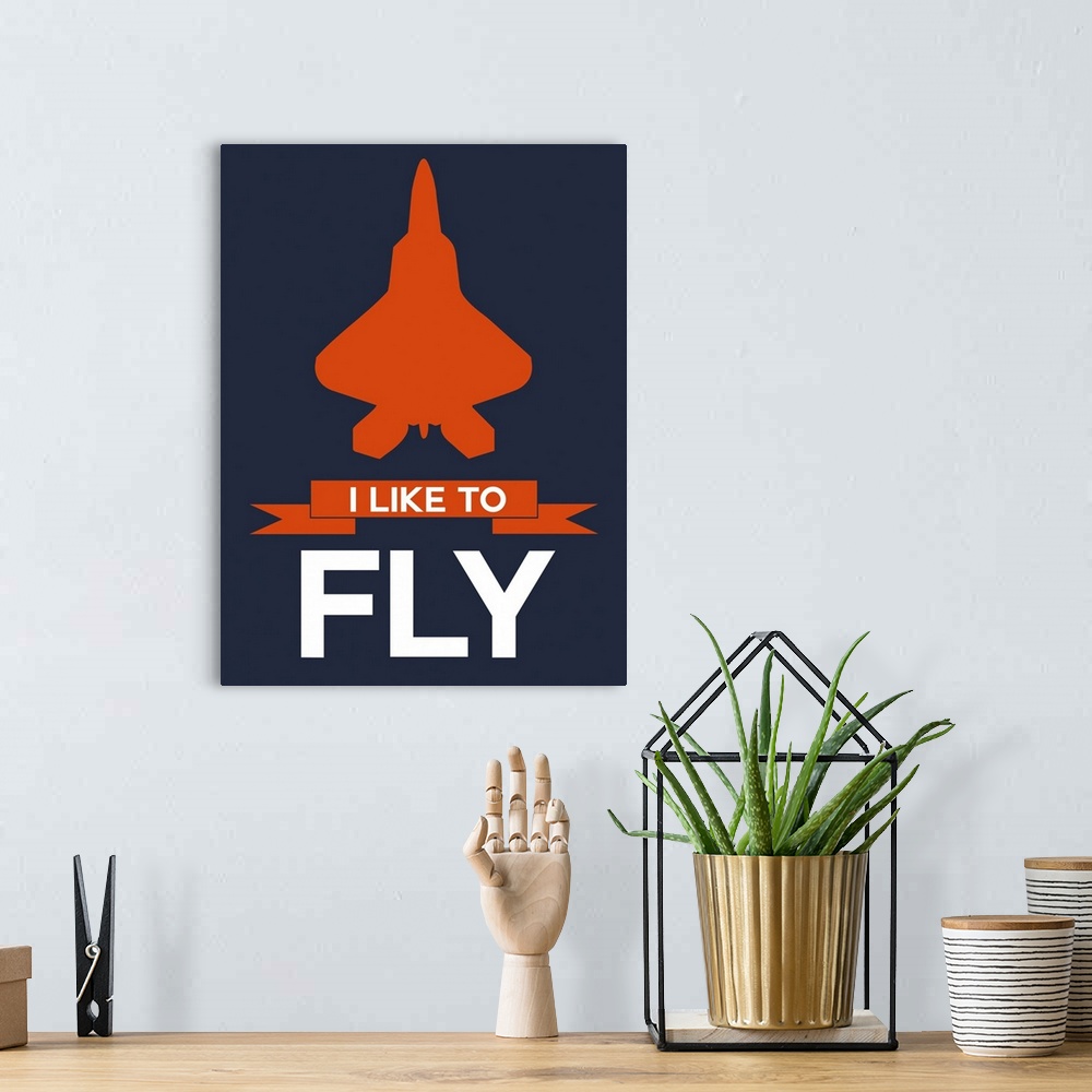 A bohemian room featuring Minimalist Jet Poster I