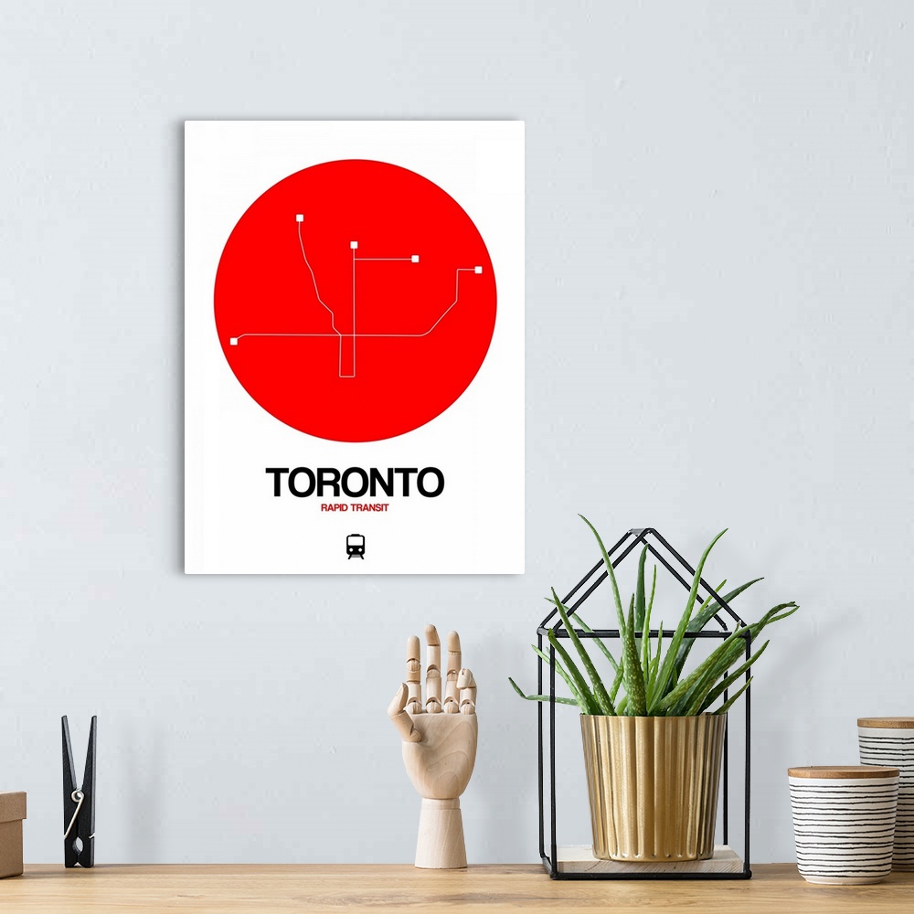 A bohemian room featuring Toronto Red Subway Map