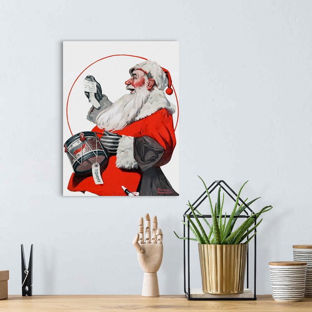 A bohemian room featuring Back in the 1800's, the image of Santa Claus was not portrayed as the round, jolly, bearded man t...