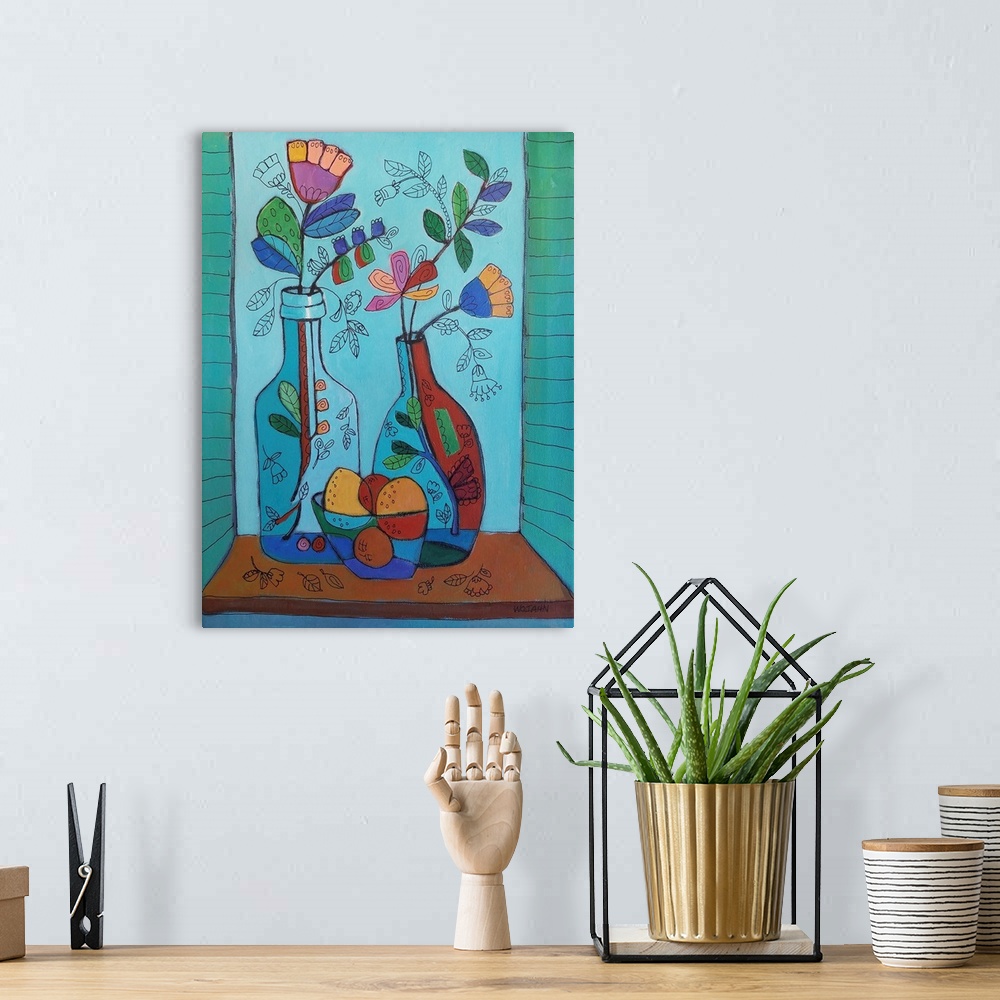 A bohemian room featuring In this Piece, Wojahn begins to play with the oBottle Silhouetteo Art Trend, as well as introduci...
