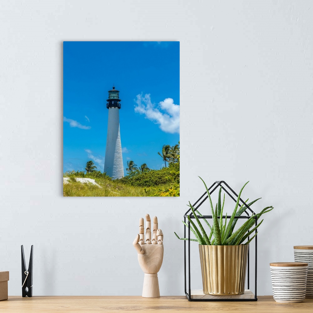 Famous lighthouse at Cape Florida, Key Biscayne Wall Art, Canvas Prints,  Framed Prints, Wall Peels