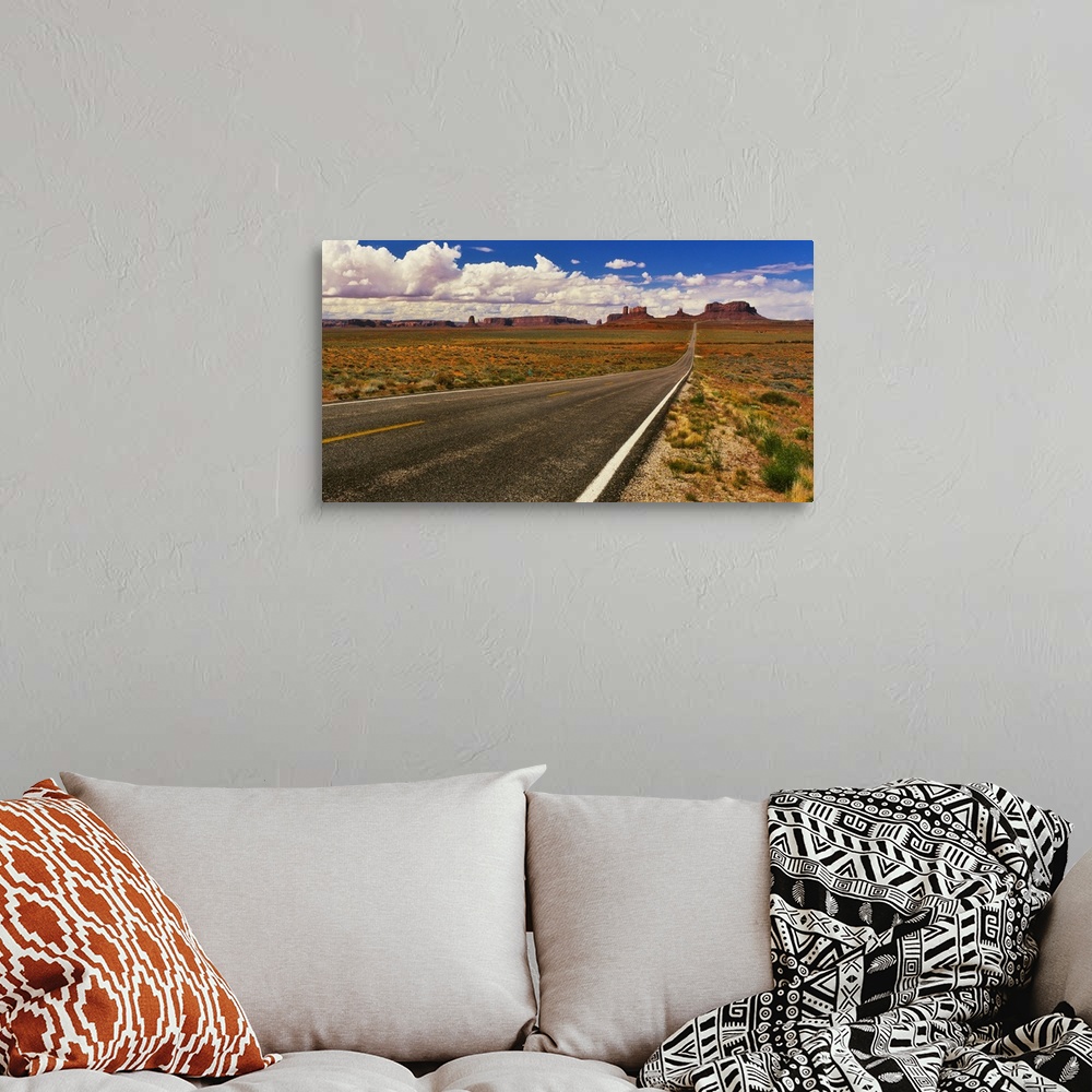 A bohemian room featuring Road passing through a valley, Monument Valley, San Juan County, Utah