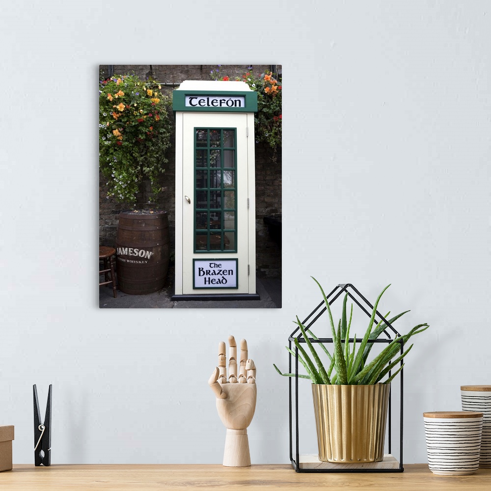 A bohemian room featuring Telephone Kiosk, The Brazen Head pub, Bridge Street, Dublin City, Ireland