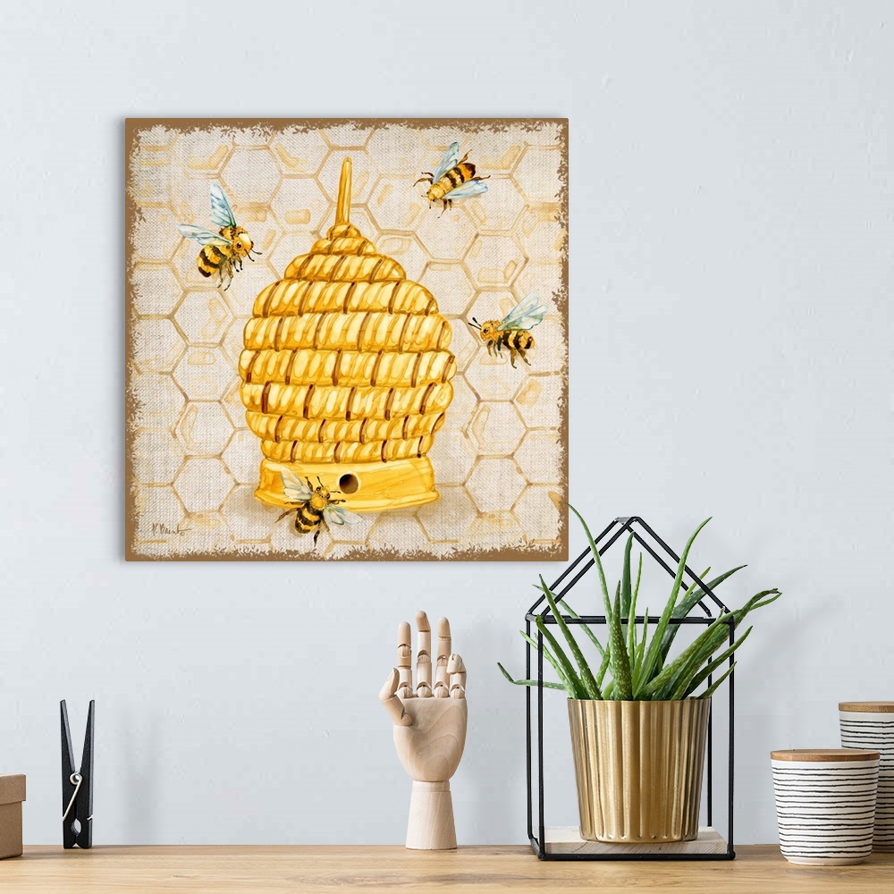 A bohemian room featuring Honeybee Haven I