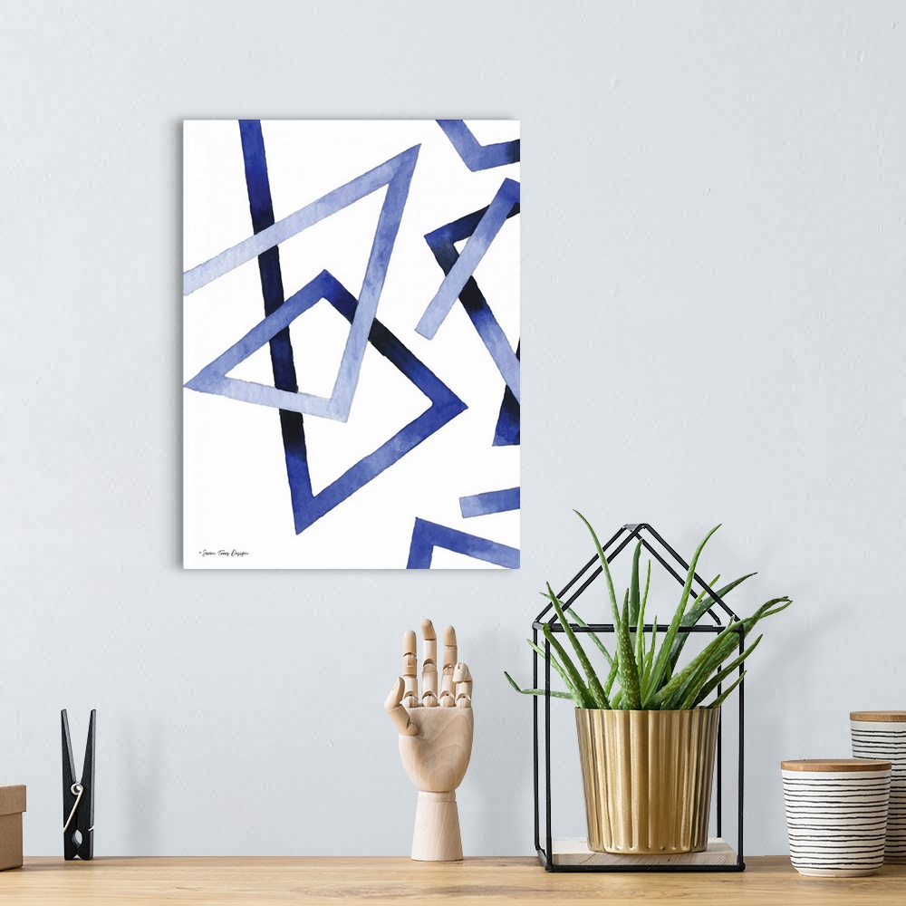 A bohemian room featuring Abstract Watercolor III