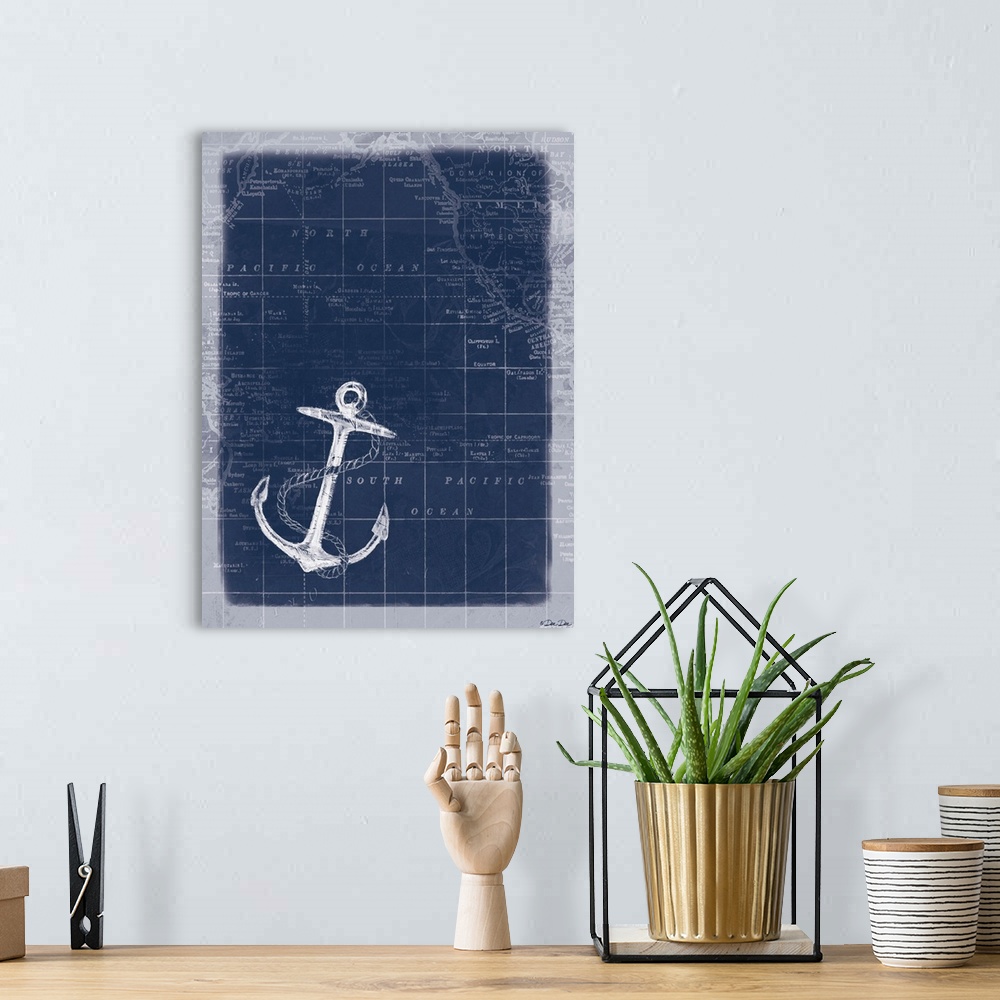 A bohemian room featuring Anchor Map