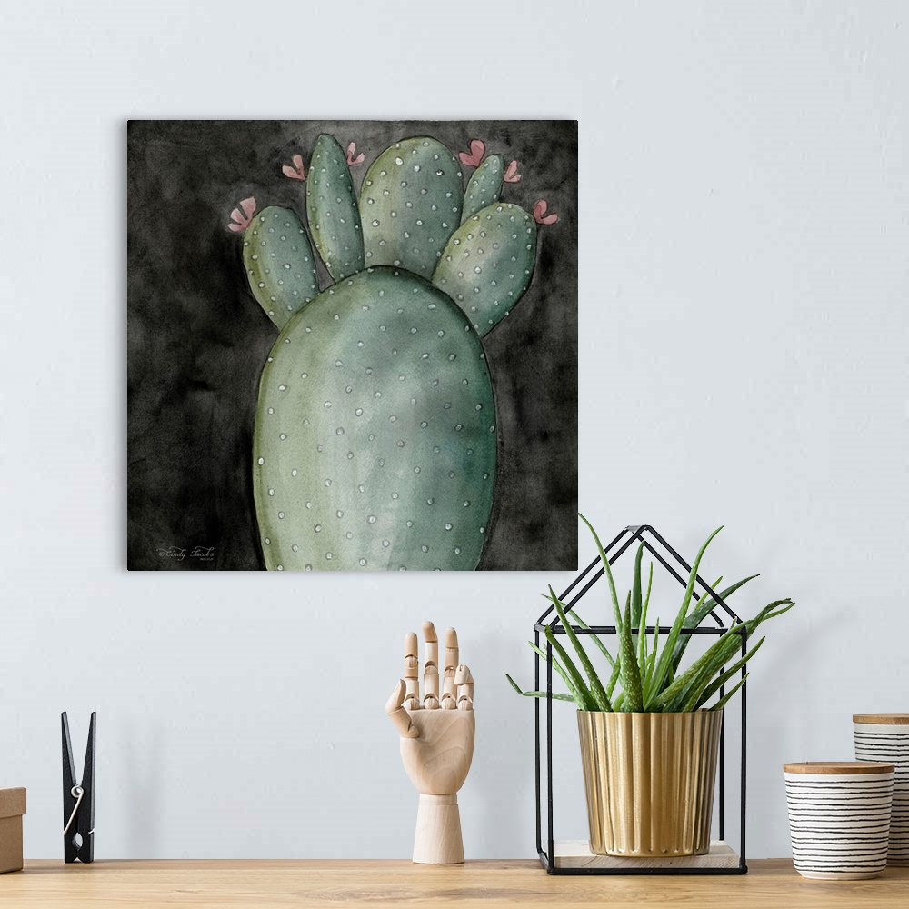 A bohemian room featuring Big Blooming Cactus I