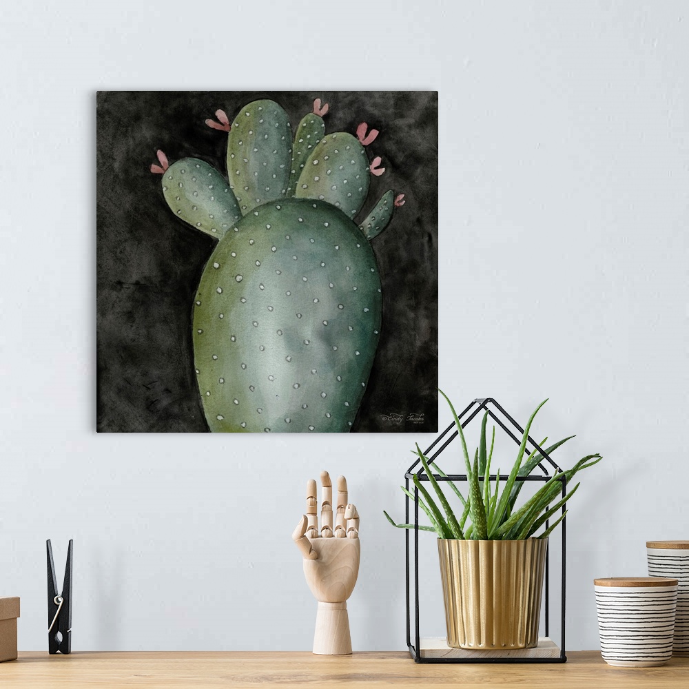A bohemian room featuring Big Blooming Cactus II