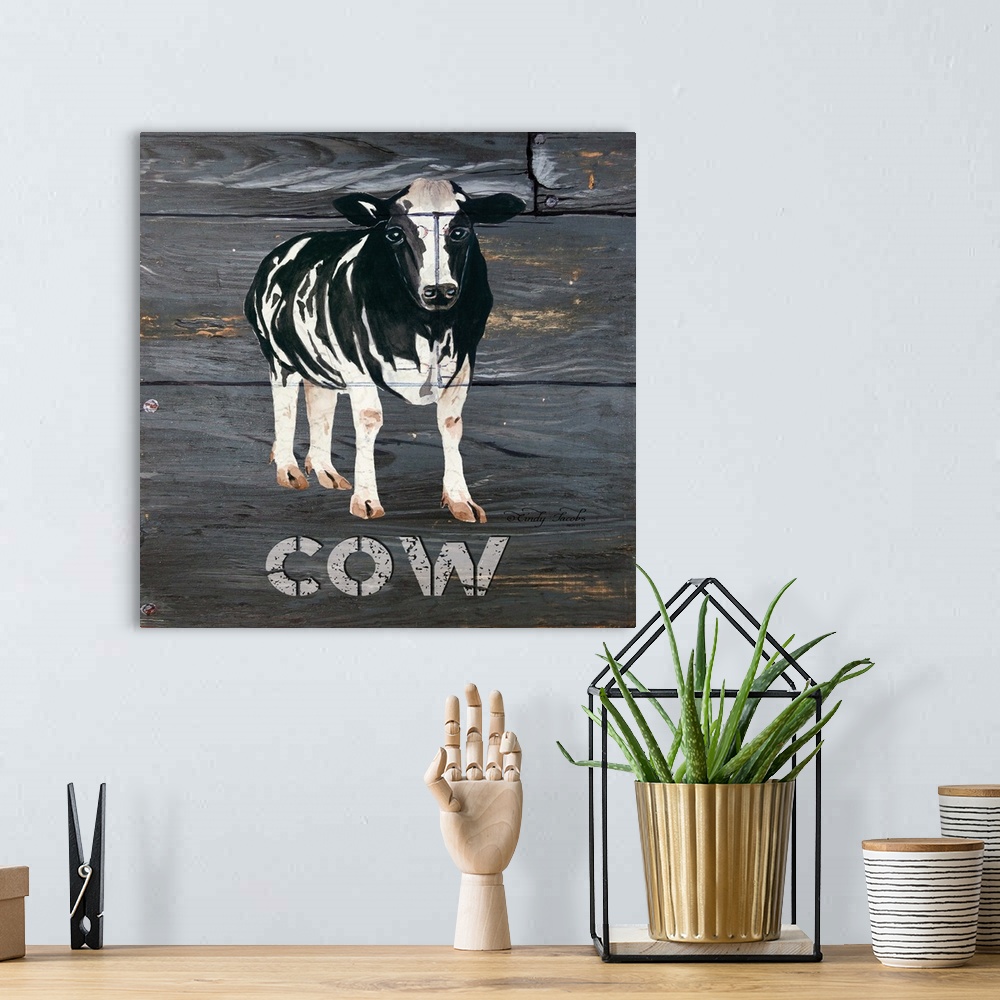 A bohemian room featuring Cow