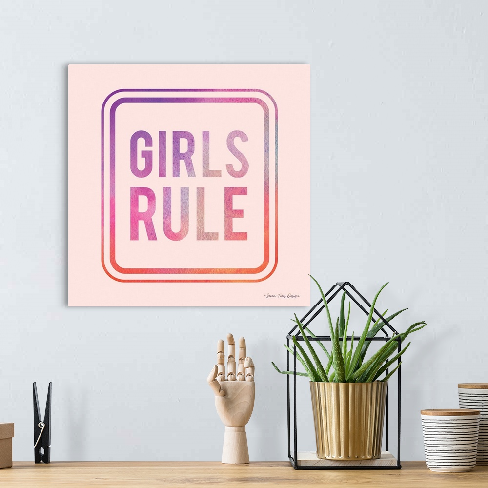 A bohemian room featuring Girls Rule